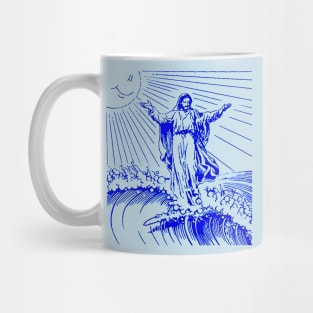 Surfing Jesus Mug